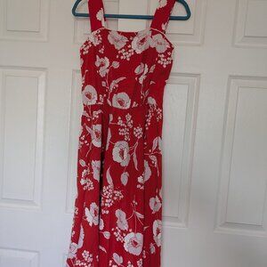 Vintage Red and White Summer Dress